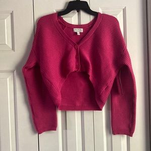 Pink cropped sweater